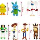 Action Figures Toys Set, 1.5-2.3 inches Tall Action Figures with Woody, Buzz and Jessie ,Toy Anime Figurines Characters (7 Pack)