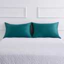Cotton Pillow Protectors/Cover King Size with Zipper 2 Pack Teal Blue Pillow Cases Cooling & Breathable Bed Pillow Protectors Set of 2 Pillow Cases Cover (20" x 40")