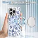 DAIZAG Case for iPhone 13 Pro, [Compatible with MagSafe],Cute Blue Seashell Phone Case for Women Girls Magnetic Clear Cover Case for iPhone 13 Pro