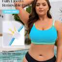 American Trends Plus Size Bikini Top for Women Large Bust Swim Tops Sports Swim Bra with Strong Support, XL