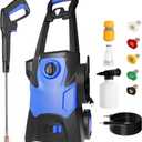 Electric Pressure Washer, 2800 Max PSI 1.8 GPM with 5 Nozzles Set, Portable Power Washer, Small Power Washer for Cars, Patios, Fences Cleaning