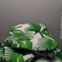 Pack of 4 Tropical Leaves Throw Pillow Cover Decorative Cotton Linen Burlap Square Outdoor Cushion Cover Pillow Case for Car Sofa Bed Couch 20x20 Inch