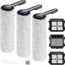 Floor ONE S5 Pro Replacement Roller Brush and Filter Kit for Tineco Floor ONE S5 Blue, Floor One S5 Pro 2 Cordless Wet Dry Vacuum Replacement Parts (Not for S5 Combo) 3 Roller Brush, 3 Filters