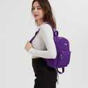 AOTIAN Mini Lightweight 11.8 Inch Backpack Durable Travel Hiking Women and Girls Small Daypack, 7 Liters Dark Violet Purple