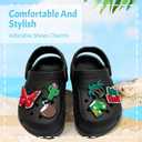 Cartoon Kids Toddler Garden Clogs Non Slip Beach Pool Slide Water Shoes Indoor Outdoor Clogs Sandals for Boys Girls Birthday Gift. (Black)
