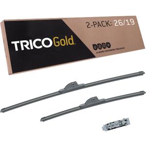 TRICO Gold™ (18-2619) 26 & 19 Inch Automotive Replacement Windshield Wiper Blades Super Premium All Weather Beam Blade for Select Vehicle Models, 2 count (Pack of 1)