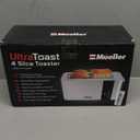 Mueller UltraToast Full Stainless Steel Toaster 4 Slice, Long Extra-Wide Slots for Bagels and Waffles, 6 Browning Levels, LED Display, Cancel/Defrost/Reheat Functions & Removable Tray, Kitchen Gadgets