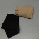 Compression Pantyhose for Women & Men, 2 Pairs 15-20mmHg Medical Graduated Compression Stockings Leggings (Medium, Open Toe/Black*Beige/2 Pair)