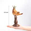 Artpaul Bird Figurines Home Decor Bird Statue with Gold Crown for Shelf Decor & Coffee Table Accents Bird Decorations for Home, Office, Living Room - Bird Gifts for Bird Lovers, Housewarming
