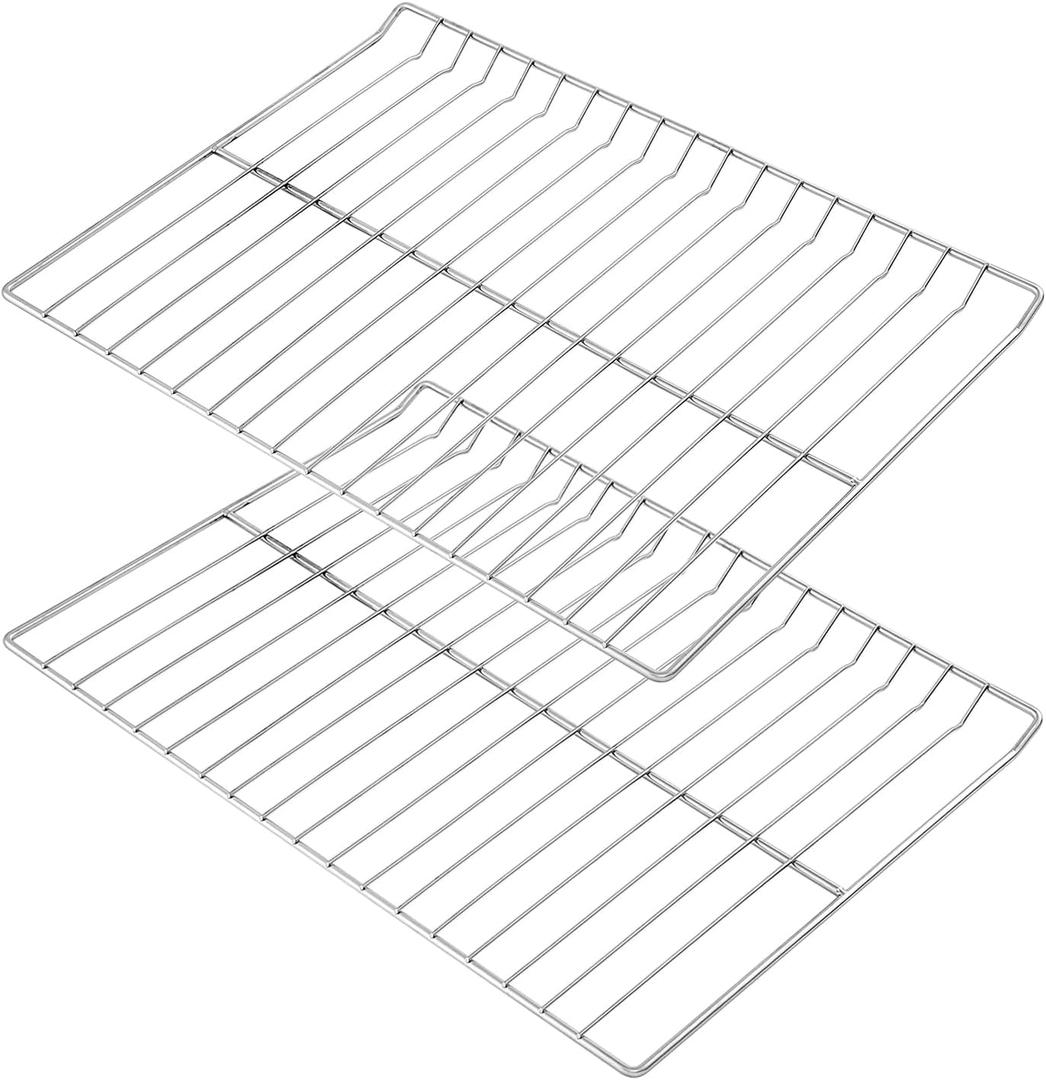 WB48T10095 Oven Racks Replacement Parts for GE Profile Oven Rack 304 Stainless Steel GE Hotpoint Gas Range Stove Rack 23.75 x 17.4 Spectra XL44 Electric Roaster Double Wire Rack Shelf 2 Pcs, 23.75'' x 17.4'' Upgraded Oven Rack