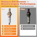 Set of 4 Oxygen Sensor Upstream Downstream O2 Sensor Compatible with 2003-2005 Chevy Silverado Suburban Avalanche 1500 Tahoe, GMC Yukon Yukon XL Sierra 1500, Cadillac Escalade 5.3L V8 Replace 234-4668