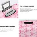 Travel Luggage Cover Pink Bows, High Elasticity Washable Travel Baggage Protector Case Fits 18-22 in
