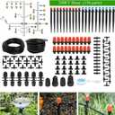 240FT Drip Irrigation System Kit, Automatic Garden Watering Misting System for Greenhouse, Yard, Lawn, Plant with 1/2 inch Hose 1/4 inch Distribution Tubing and Accessories