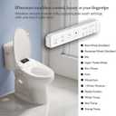 XCQQ Electric Bidet Toilet Seat with Remote Control, Heated Bidet Seat, Warm Water Wash, Warm Air Drying, Rear & Front Wash, Self-Cleaning Nozzle, Night Light, LED Display Requires Outlet - Elongated
