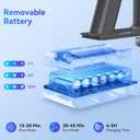 Cordless Vacuum Cleaner, 10-in-1 Lightweight Stick Vacuum with 33 kPa Powerful Suction, 45-Min Runtime, Rechargeable Vacuum Cordless for Home Hard Floor Low-Pile Carpet and Pet Hair