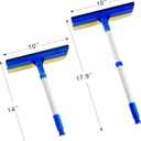 4 x 15.9" Window Squeegee for Car,2 in 1 Squeegee Window Cleaner with Long Stainless Steel Handle,Sponge Car Window Squeegee for Gas Station, Glass,Shower (Iron Pole)