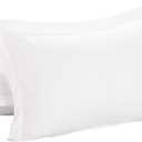 Bed Maker's Levinsohn Soft Microfiber Tailored Luxury Hotel Pillow Shams (2 Pack), Standard/Queen, White