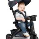 Radio Flyer Coast Folding Stroller Trike, for Kids 6 Months3 Years | Stroller Tricycle for Toddlers, Lightweight, Compact, 4 Riding Modes, UV Canopy, 5Point Harness, Safety Bar, Cup Holder