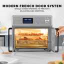 Kalorik MAXX Air Fryer Oven, 26 Quart 10-in-1 Countertop Toaster Oven & Air Fryer Combo - Fry, Bake, Roast, Rotisserie, & More, Large Glass French Doors & 9 Accessories, 1700-Watts, Stainless Steel