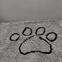 Smiry Dog Door Mat for Muddy Paws, Absorbent Dirt Trapper Non Slip Quick Dry Washable Chenille Mat for Mud Dogs, Entry Rug for Indoor and Outdoor (30x20 Inches, Grey)