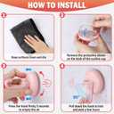 TACGEA Suction Cup Hooks for Shower, Powerful Vacuum Shower Hook for Towel, Robe, Loofah - Reuseable and Removeable Bathroom Hook, Pink, 4 Pack