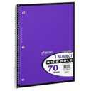 Top Flight Spiral Notebook, 1 Subject, 70 Wide Ruled Sheets, Violet