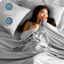 Bare Home Queen Sheet Set - 1800 Ultra-Soft Microfiber Queen Bed Sheets - Double Brushed - Deep Pockets - Easy Fit - 4 Piece Set - Bedding Sheets & Pillowcases (Queen, Light Grey)