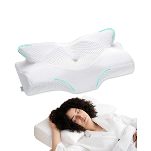 Elviros Cervical Memory Foam Pillows for Neck and Shoulder Pain, Neck Pillow for Sleeping, Side Sleeper Pillows for Adults, Ergonomic Orthopedic Sleeping for Back and Stomach Sleepers (Medium Firm)