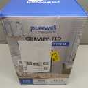 Purewell 3-Stage Gravity Fed Water Filter System, 2.25 Gallon Stainless Steel Countertop System with 2 Washable Ceramic Filters and Stand, Reduce up to 99% Chlorine, PW-OBT