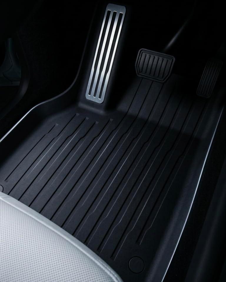 6 Pcs Floor Mats for Tesla Model Y Juniper Accessories 2025 2026
(Not Fit Standard & YL) All Weather Frunk/Trunk Mats Cargo Liner TPE Anti-Slip Cabin Full set, Premium/Performance 5-Seater