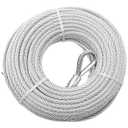 Commercial Uncoated Cable, 1/4" Diameter, 100' Length, 1400 lbs Working Load Limit, 7000 lbs Breaking Strength, 7x19 Construction, Heavy Duty Wire Rope Galvanized