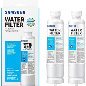 Samsung HAF-CIN-2P/EXP Genuine Refrigerator Water Filter, Reduces 99% of Harmful Contaminants for Clean, Clear Drinking Water, 6-Month Life, Easy Install, Pack of 2