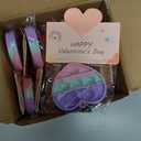 32 Pack Valentine Gifts for Kids - Cards with Mini Heart Pop Fidget Toys Bulk - Valentine Exchange for Girls Boys School Class Classroom Fidget Toys Party Favors