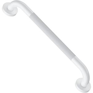 16 Inch Oil Rubbed White Shower Grab Bar w/Anti Slip Grip, ZUEXT Stainless Steel Bath Grab Bar, Bathroom Balance Bar, Wall Mount Safety Handrail Support, Handicap Injury Elderly Senior Assist Handle