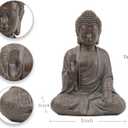 Leekung Buddha Statue for Home Decor,Buddah Statute Zen Decoration,Meditation Buddha Decor Brown 7 inch