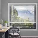 CHICOLOGY Mini Blinds for Indoor Windows  84"W x 72"H, White Horizontal Vinyl Blinds | Cordless | Easy to Install | Sleek Low-Profile Fit for Doors, Offices, Kitchens & Apartments