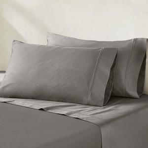 Superior Egyptian Cotton 850 Thread Count Pillowcases, Set of 1 Pillow Cases, Modern, Solid Classic Pillow Case Cover, Ultra-Soft Comfort, Bedding Essentials, Bed Accents, King Size, Grey