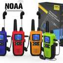 Topsung Walkie Talkies for Adults Long Range Rechargeable with Earpiece NOAA Weather Alert, Multi-purpose 2 Way Radio 4 Pack for Team Work Senior Care Kid Adventure Family Camping Hiking Skiing Cruise