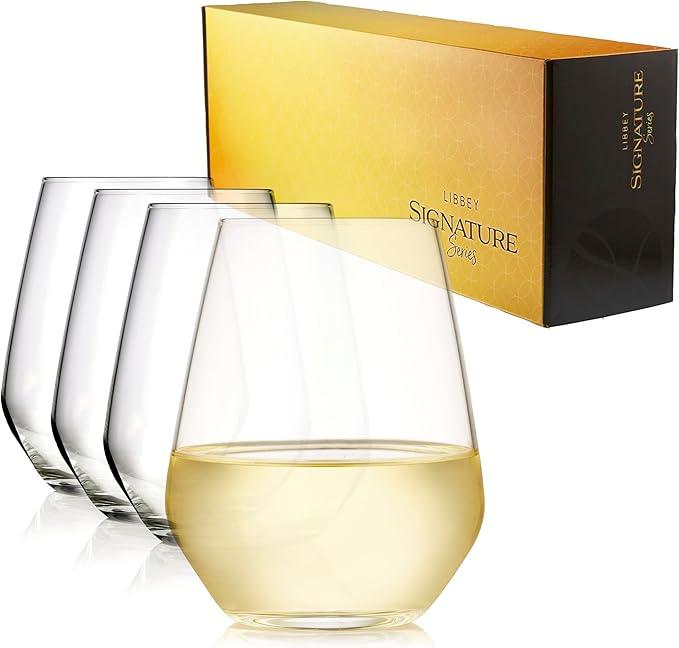 Libbey Signature Greenwich Stemless Wine Gift Set of 4,