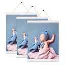 YK artwood 3 Pack Magnetic Poster Hanger Frame 12 Inch White, 12x18 12x16 12x24 Poster Frame Wood Magnet Frames Hangers for Photos, Pictures, Prints, Maps, Canvas Artwork,Diamond Art Painting