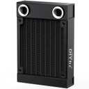 Water Cooling Computer Radiator, 8 Pipe Aluminum Heat Exchanger Liquid Cooling Radiator G1/4 Thread Heat Row Sink 80mm for CPU PC Laser Water Cool System DC12V Black