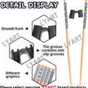 7 Pairs Reusable Training Chopsticks Helpers for Kids Adults Trainers Beginner and Each Age Learner, Non-Slip and Portable Practice Wooden Chopsticks Hinges Connector Set (1.Japanese stamp)