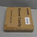 YASONIC Corner Shower Caddy, 5-Pack Adhesive Rustproof Stainless Steel Shower Organizer with Soap Holder, No Drilling Shower Shelf for Inside Shower, Dorm, Renters, Black