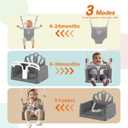 Foldable Toddler Swing Set and Baby Jumper, Indoor & Outdoor Use, Baby Bouncer Jumper, Safe and Durable Swing Set for Backyard (Gray)