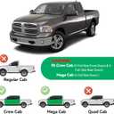 in-Channel Rain Guards for 2009-2018 Dodge Ram 1500 Crew Cab, 2010-2025 Ram 2500 3500 Crew & Mega Cab, 2019-2024 Ram 1500 Classic Crew Cab, Window Visor Shields Vent Deflector Shade Wind Dark Smoke