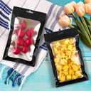 Funfery 300 Pack Smell Proof Resealable Bags for Food Storage,Mylar Clear Bags 4.7x7.9 Black Packaging Bag- Edibles,Odorless Scent Proof Bag for Cookies, Zip Foil Pouch for Small Business