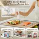 Compact Vacuum Sealer for Food (Vacuum Sealer Machine + 30 Reusable Vacuum Bags) Powerful Handheld Vacuum Sealer Machine, Featuring LED Pressure Display, Portable Food Sealer
