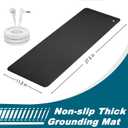 Grounding Mat, 11.8x27.6 Inch Grounding Mat for Bed, Earth Connected, Grounding Pad for Improving Sleep Helping to Eliminate Anxiety, Black