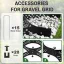 Gravel Grid 8.9x17.5 FT with 15Pcs Landscape Staples, 2'' Thick Geogrid Ground Grid 2200 lbs per Sq Ft Erosion Control Geo Grid for Driveway, Walkway, Horse Paddock, Patio, Parking Lot, Slope