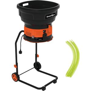 GRASSTIGON Electric Leaf Mulcher Shredder, 15 Amp, 8400 RPM, 17:1 Ratio